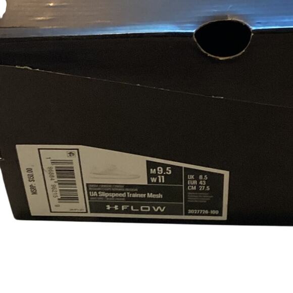 Under Armour Unisex Slip Speed White Mesh Training Shoes - Picture 6 of 8